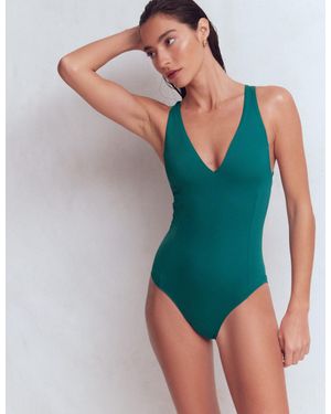 Boden Strap Detail Swimsuit - Green