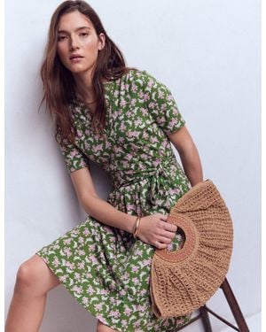 Boden Daisy Flippy Jersey Dress - Green