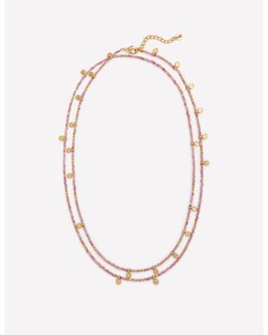 Boden Double Strand Bead Necklace - Natural