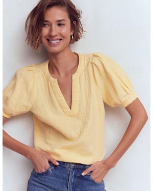 Boden Rae Double Cloth Top - Natural