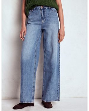 Boden Relaxed Wide Leg Jeans - Blue