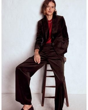 Boden Stamford Velvet Blazer - Brown
