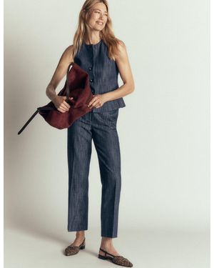 Boden Canonbury Twill 7/8 Pants - Blue