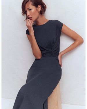 Boden Delilah Twist Midi Dress - Blue