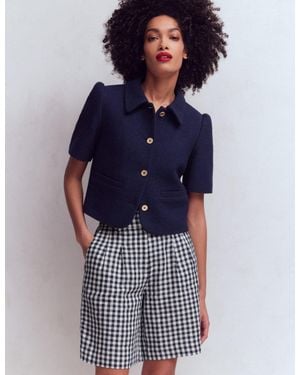Boden Kensington Linen Shorts - Blue
