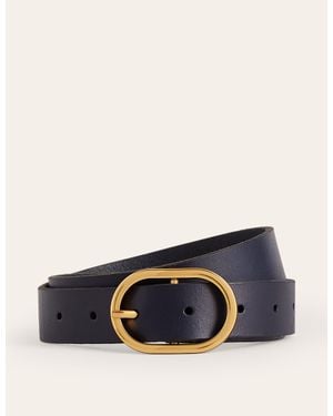 Boden Classic Leather Belt - Blue