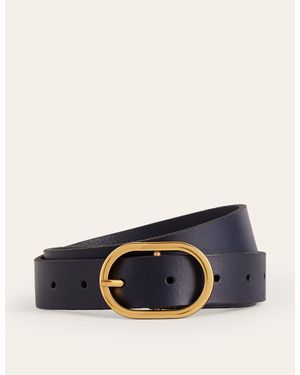 Boden Classic Leather Belt - Blue