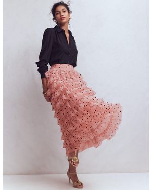 Boden Tulle Tiered Skirt - Pink