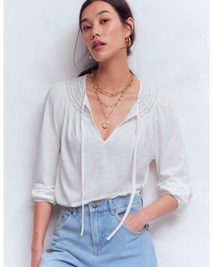 Boden Edi Trim Detail Top - White