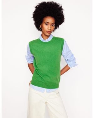 Boden Eva Cashmere Tank - Green