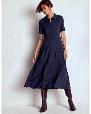 Boden Bridget Ponte Shirt Dress - Blue