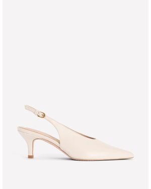 Boden High Cut Slingback Court - Natural