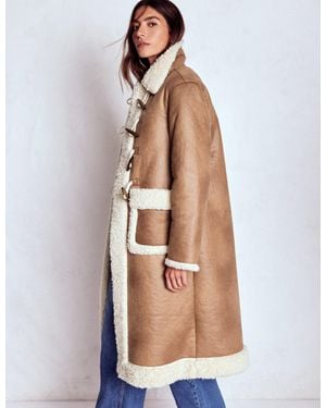Boden Borg Duffle Coat-Camel, Natural Borg - Multicolour