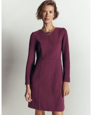Boden Marla Seamed Ottoman Dress - Purple