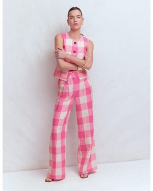 Boden Kensington Linen Trousers - Pink