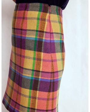 Boden Wool A Line Mini Skirt - Red