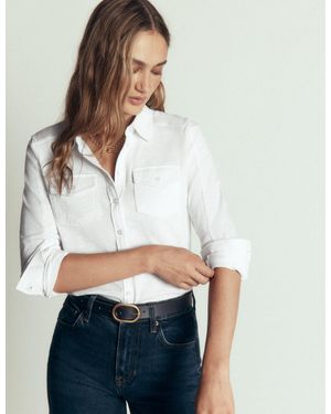 Boden Seam Detail Jersey Shirt - White