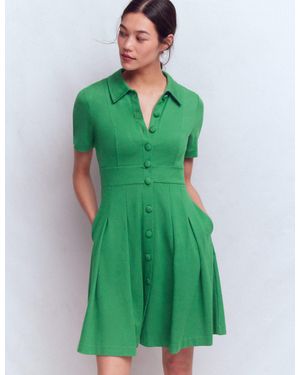 Boden Bridget Ponte Short Dress - Green