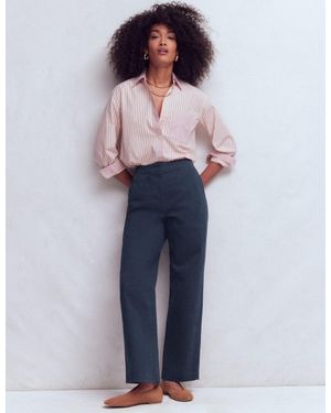 Boden Barrel Leg Chino Pants - Blue