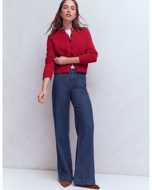 Boden Pocket Detail Wide Leg Jeans - Blue