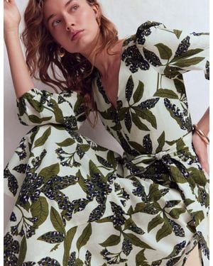 Boden Florence Linen Blend Dress - Green