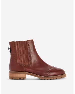 Boden Brogue Detail Chelsea Boots - Brown