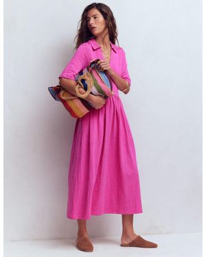 Boden Imogen Collared Jersey Dress in Blue | Lyst