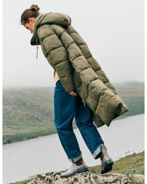 Boden Longline Padded Coat - Green