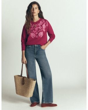 Boden Emi Embroidered Sweatshirt