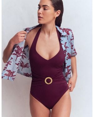 Boden Sorrento Hoop Sash Swimsuit - Purple