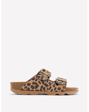 Boden Lyla Printed Buckle Sliders - White