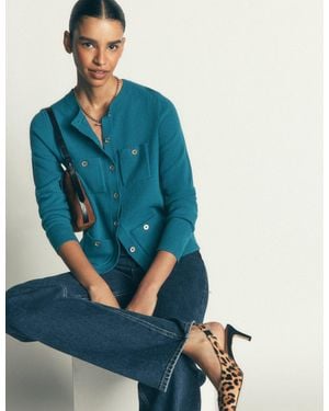 Boden Marianne Merino Wool Cardigan - Blue