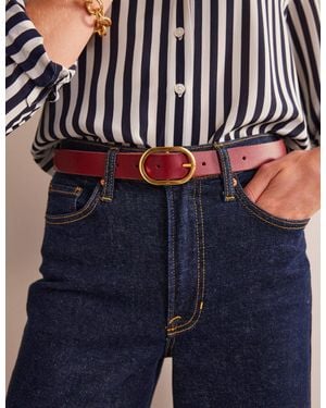 Boden Classic Leather Belt - Blue