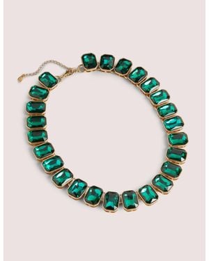 Boden Chunky Jewelled Necklace - Green