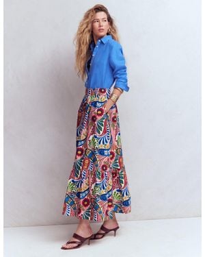 Boden Abigail Popeline-Maxirock - Blau