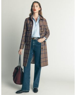 Boden Mantel Aus Wollmischgewebe Mit Aufgesetzten Taschen - Braun