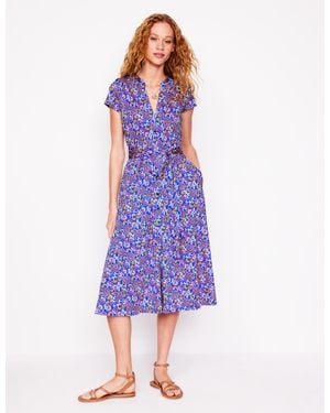 Boden Sara Jersey Shirt Dress Gallery, Garden Vine - Purple