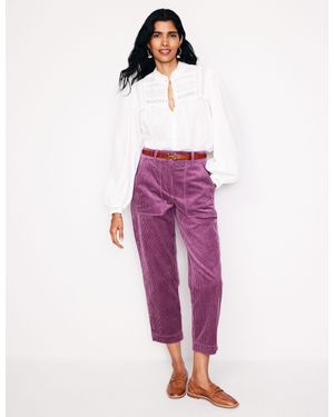 Boden Tapered Cord Cargo Pants - Purple