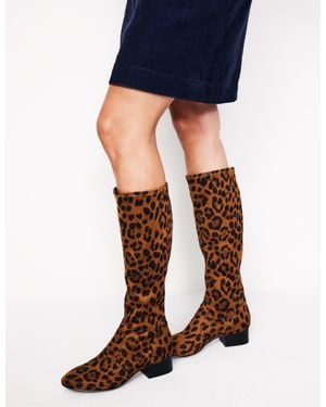 Boden Flat Stretch Knee Boots - Brown