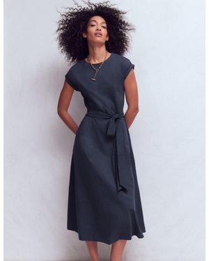 Boden Sofia Trim Jersey Midi Dress in Blue | Lyst UK