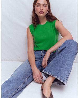 Boden Eva Cashmere Tank - Green