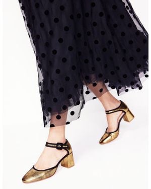 Boden Two Part Block Heel Pumps - Blue