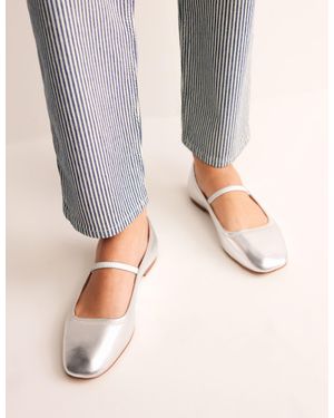Boden Mary Jane Ballet Flat - Natural