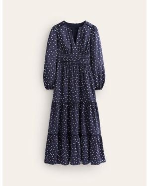 Boden Pippa Satin Maxi Dress - Blue