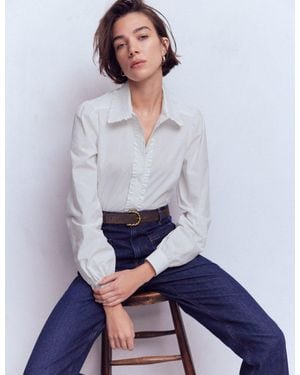 Boden Cara Cotton Shirt - White
