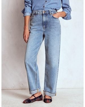 Boden Mid Rise Straight Leg Jeans - Blue