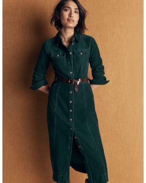 Boden Fleur Cord Midi Dress - Blue