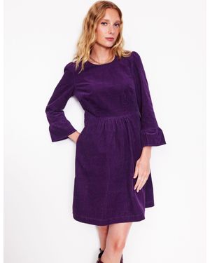 Boden Ora Short Cord Dress - Purple