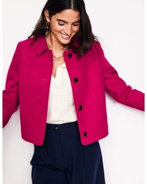 Boden Oxford Melton Jacket - Pink