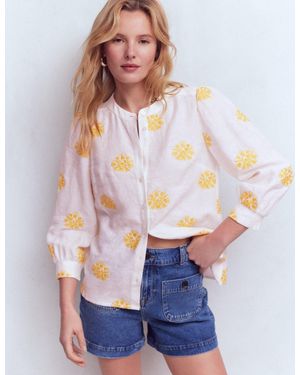 Boden Alicia Linen Top - White